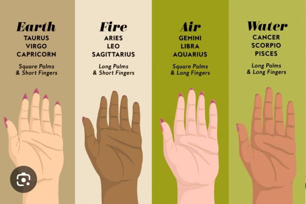 A palmistry reading session in progress